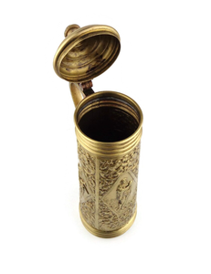 Carafe à eau en cuivre pur moderne, durable, avec couvercle et motif gravé, à prix raisonnable et abordable - Product Image 2