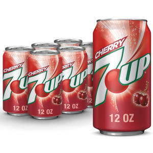 Bebida Gaseosa con Sabor a Cereza 7UP, Paquete Familiar, Refresco de Cereza 7UP de 12 oz, Sabor Cereza y Limón, Producto del Fabricante - Product Image 6