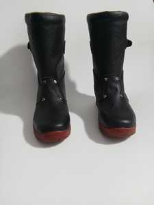 Botas Negras a Media Pantorrilla, Botas de Motocicleta de Cuero Original, Resistentes al Agua, Zapatos de Motocicleta Todoterreno - Product Image 6