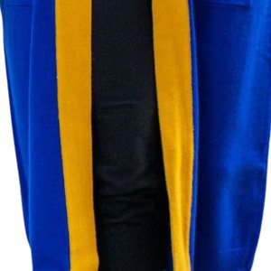 เสื้อคาร์ดิแกนไหมพรมสีน้ำเงินกรมท่าประดับด้วยทองคำ ยี่ห้อ Sigma Gamma Rho สำหรับผู้หญิง สไตล์ลำลองหรูหรา เหมาะสำหรับชมรมนักศึกษากรีก - Product Image 4