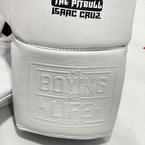 Nouveauté : Gants de sparring professionnels en cuir de vachette véritable, fabriqués en usine, de qualité supérieure, blancs, sans couture, à lacets. - Product Image 4