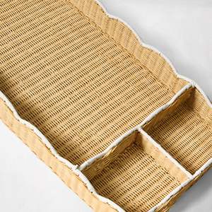 Cesta de mimbre para cambiador, cesta decorativa de almacenamiento, organizador de ratán natural, perfecta para la organización del cuarto de bebé - Product Image 3