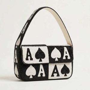 Sac à main perlé fait main de style esthétique, sac bandoulière de luxe artistique et affirmé, haute qualité pour événements, mariages et usage quotidien - Product Image 3
