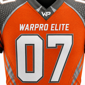 Uniforme de Fútbol Americano WARPRO Elite para Hombre, Jersey Sublimado con Cuello en V, Manga Corta, Ajustado, Absorbente de Humedad, para Toda Temporada - Product Image 5