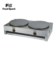 Machine à crêpes à gaz double tête 2800Pa, plaque chauffante à gaz pour crêpes