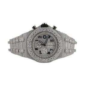 Reloj de Lujo para Mujer con Diamantes Moissanite VVS, Acero Inoxidable Ecológico, Movimiento de Cuarzo, Diseño Esqueleto, Estilo Hip Hop - Product Image 1