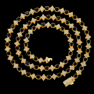 Wholesale Price Black and White Round Cut Moissanite Diamond Full Iced Man's and Women's Made Classic Link <b>Chain</b> <b>Necklace</b> - Product Image 2
