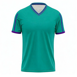 Camisetas de Manga Corta con Cuello en V Unisex de Malla de Jersey 100% Poliéster de Alta Calidad, Ecológicas, de Secado Rápido, con Impresión Personalizada al por Mayor - Product Image 1