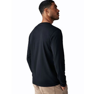 Chemises pour hommes personnalisables, ignifuges, col rond, manches longues, 100% coton, légères, coupe classique, avec logo sur le devant - Product Image 2