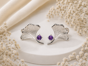 Pendientes de Plata con Mariposa y Amatista, Estilo Bohemio, Engaste de Garra, Plata de Ley 925, Gema Personalizada, Opción de Color, Hechos a Mano, Regalo - Product Image 2