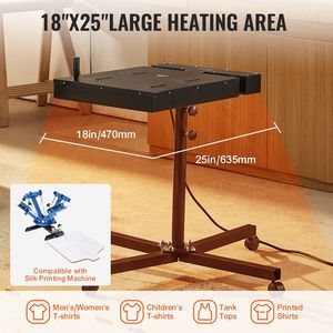 Essiccatore Flash Pro Potenziato da 2200W per Serigrafia, 18x25 Pollici, Controllo Temperatura 0-750 Fahrenheit per Serigrafi - Product Image 3