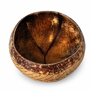 Tazón de Cáscara de Coco Grabado a Mano, Ecológico, Vajilla Natural, Cuchara de 13-16cm, para Ensalada, Smoothie, Arroz, Yogur, Regalo Empresarial - Product Image 1