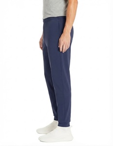 Pantalones deportivos al por mayor para hombre, pantalones de chándal de algodón azul marino con cintura elástica y bolsillos laterales, joggers casuales para otoño. - Product Image 3