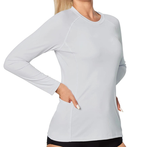 Camiseta de Natación de Manga Larga para Mujer, Harry Johnsoon Production, Color Azul Claro, Poliéster, para Todas las Temporadas, Estilo Casual 2026 - Product Image 1