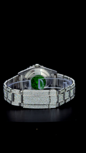 Reloj de Lujo con Incrustaciones de Moissanita VVS - Esfera Árabe Personalizada - Reloj para Hombre con Incrustaciones - Pasa el Test de Diamantes - Product Image 6