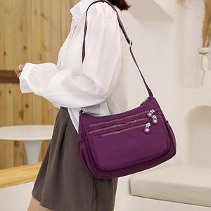 Borsa a Tracolla Impermeabile in Nylon per Donna con Cinturino Regolabile, Borsetta con Tasche, Borsa Messenger - Product Image 5