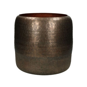 Maceta de latón vintage con diseño martillado moderno, con asa en forma de anillo, de forma redonda, para decoración del hogar, jardín exterior, macetas y jardineras. - Product Image 5