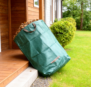 Sac à déchets de jardin pliable en plastique vert, bac à feuilles autoportant pour déchets de pelouse et débris de taille-haie, matériau robuste - Product Image 4