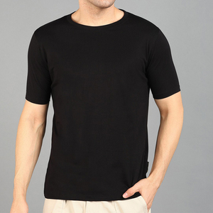 T-shirt décontracté pour homme, coupe classique, jaune uni, manches classiques, col en V, 100% coton, respirant, anti-boulochage, 220g, anti-UV, séchage rapide - Product Image 2