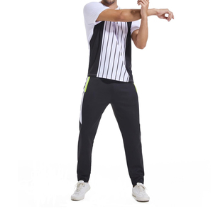 Cheap Price Slim Fit Breathable Tracksuits For Adults Training Jogging Wear Solid Plain Color Men Summer Tracksuits - Product Image 3