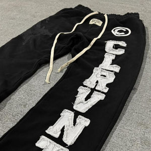 Unisex <b>Cropped</b> <b>Zip</b> <b>Up</b> Hoodie Sweatpants Set Oversized Two Piece Tracksuit Casual Streetwear Matching Outfit - Product Image 6