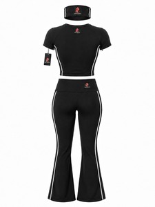 Conjunto deportivo para mujer con top, leggings y diadema. El tejido ligero y elástico te mantiene cómoda durante el yoga, el entrenamiento y las caminatas. - Product Image 5
