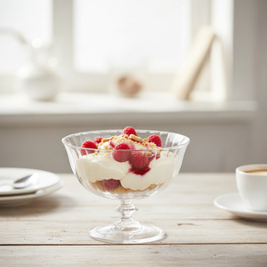 [Holar] Tazón de Postre de Plástico con Rayas Verticales, Fabricado en Taiwán, con Tallo Corto y Claridad Similar al Vidrio, para Cafetería, Restaurante, Buffet - Product Image 5