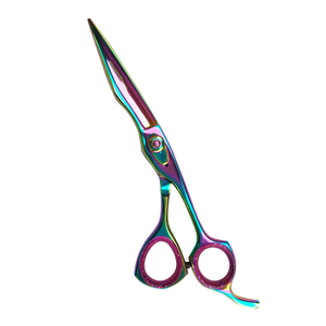 Tijeras Profesionales de Peluquería Rainbow Salon, Tijeras de Belleza de Acero Inoxidable Afiladas, Herramienta de Adelgazamiento Recta de Cerámica - Product Image 1