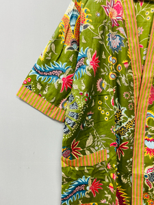 Batas Kimono de Lujo de Algodón con Cordón, Estampado Floral, para Verano e Invierno, Regalos para Damas de Honor, Ropa de Estar por Casa y Playa - Product Image 6
