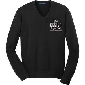 Pull à col en V pour femme Ink Men Sw285, broderie personnalisée, confortable avec des textes et un logo personnalisés - Product Image 2