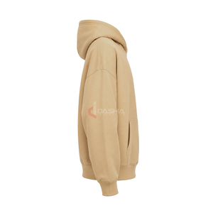Sweat à capuche en molleton bouclette épais à épaules tombantes, coupe oversize, avec logo personnalisé, en coton, fabrication OEM, vente en gros, faible MOQ - Product Image 3