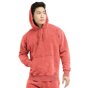 Sweat-shirts polaires surdimensionnés pour hommes, personnalisables, de haute qualité, style usé délavé à l'acide, thermiques, vente en gros - Product Image 1