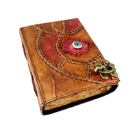 Libro Grimoire de Hocus Pocus de NEW ERA, Tapa Dura de Cuero Genuino, Diario Ecológico, Bloc de Notas de Oficina, Cuaderno de Dibujo Hecho a Mano, Regalo