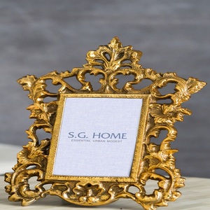 Cadre photo numérique carré léger en métal plaqué or, artisanat royal luxueux, écologique, impression numérique, cadeau de mariage, livraison express - Product Image 1