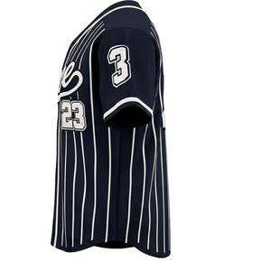 Maillot de baseball classique américain à rayures fines, uni, boutonné, manches longues, respirant, anti-humidité, grandes tailles - Product Image 6