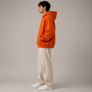 Men’s Oversized <b>Hoodie</b> Thick Heavyweight 460–650gsm French Terry Pullover Streetwear <b>3D</b> Embroidery Logo <b>Hoodie</b> - Product Image 2