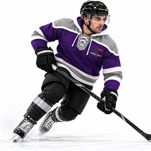 Fashionable Ice Hockey <b>Hoodie</b> With Gradient Color Graphics Contrast <b>Stitching</b> And Distinctive Designs For Hockey Enthusiasts - Product Image 5
