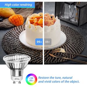 2 pz. Lampadine Alogene GU10 120V 25W Dimmerabili 2700K per Scaldacandele, Ricambio per Faretto a Binario - Product Image 2