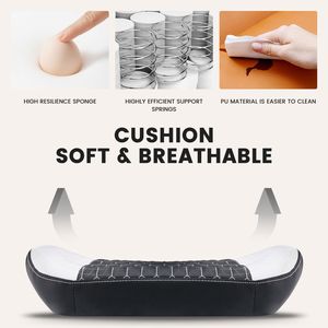 Sedia da Ufficio Ergonomica in Pelle PVC con Schienale Alto, Poggiatesta e Supporto Lombare, Stile Racing, Include Poggiapiedi - Product Image 6