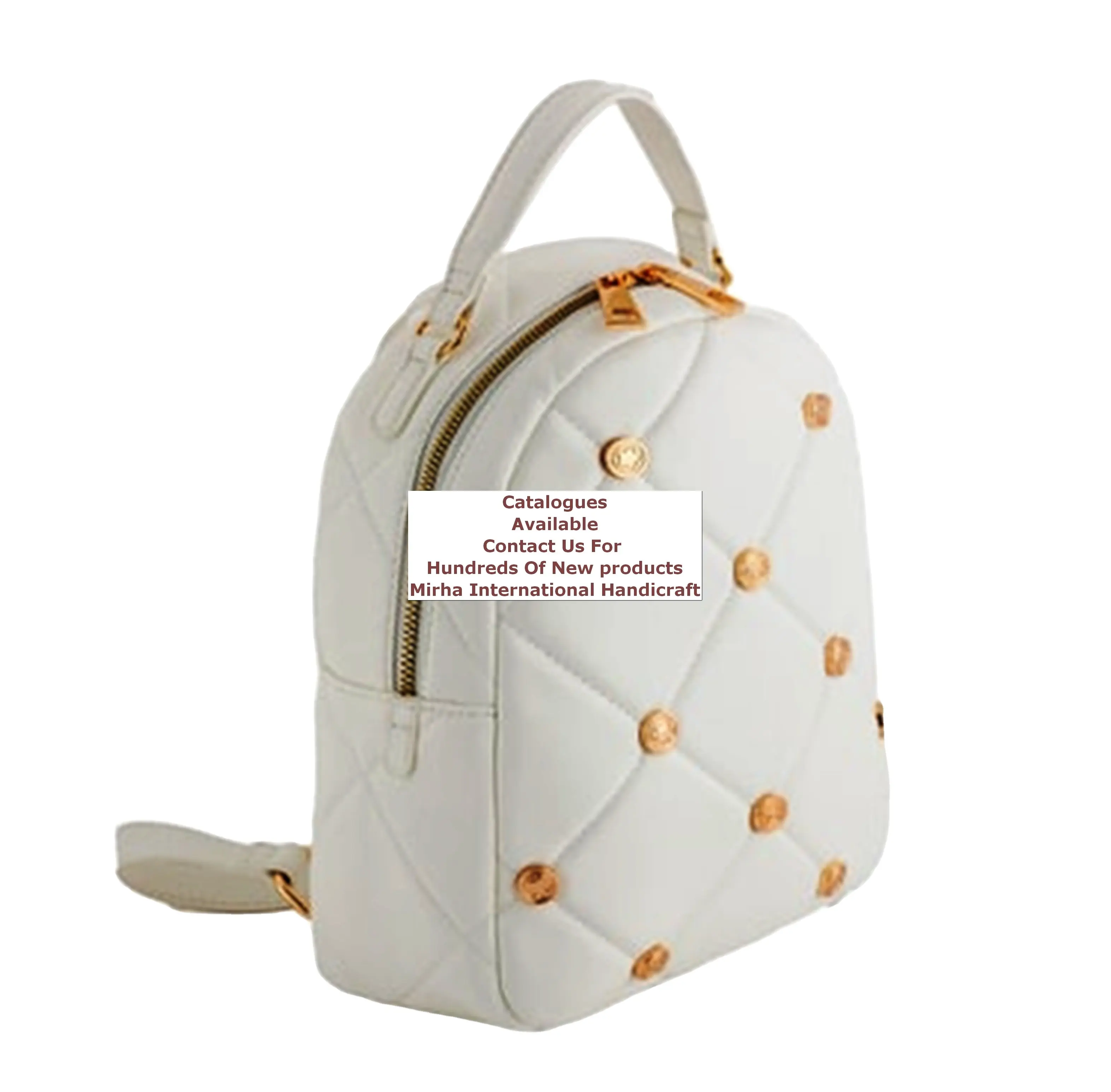 Kaufen Sie elfenbeinfarbene mittlere Rucksäcke für Damen Online-Handtasche Luxus-Damentasche Made in India