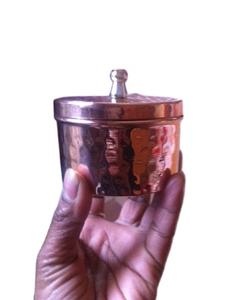 Marteau moderne en cuivre conteneur de bougie personnalisé nordique pot de bougie mat pot de béton gros pots de bougie rose noël - Product Image 3