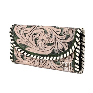 กระเป๋าสตางค์หนังวัวแท้แบบพับสามตอนสไตล์วินเทจ ป้องกัน RFID - Product Image 3