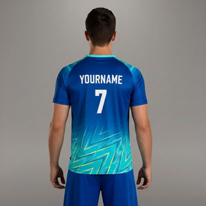 Maillot de football OEM personnalisé de haute qualité, respirant, à séchage rapide, unisexe, à manches courtes, avec design sublimé personnalisé, maillots uniques - Product Image 3
