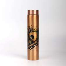 Botella de cobre reutilizable ecológica para una vida sostenible, botella de cobre puro de primera calidad para oficina y viajes, diseño de autor. - Product Image 2