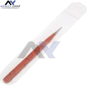 Pince à épiler pour extensions de cils de haute qualité, orange et noire, en acier inoxydable, pour maquillage et pose de cils - Product Image 6
