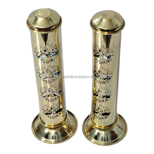 Quemador de Incienso de Latón Premium con Tapa y Diseño Jali Cut, Soporte para Loban Dhoop, para Aromaterapia, Hogar, Templo, Decoración Espiritual - Product Image 4