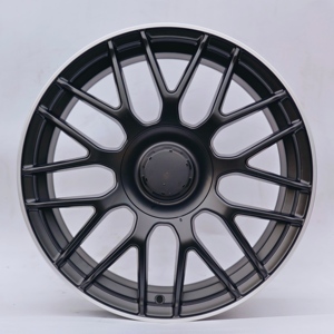Jantes de voiture de tourisme en aluminium haute performance Jihoo neuves de 17 à 20 pouces, 5x112, noir mat avec bord usiné pour Mercedes AMG - Product Image 2