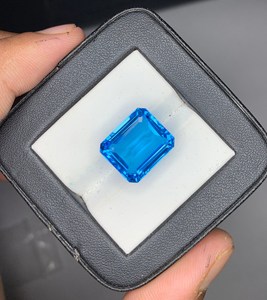 Topacio azul suizo natural, piedra facetada rectangular, piedra suelta para la fabricación de joyas, anillos, colgantes, pendientes - Product Image 6
