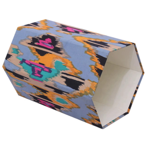 Poubelle décorative recouverte de tissu faite à la main, corbeille à déchets moderne imprimée, poubelle pour la maison ou le bureau, panier de rangement - Product Image 1