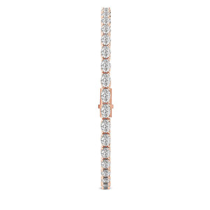 Beautiful 14kt <b>SOLID</b> <b>Gold</b> Rose <b>Gold</b> Aldea Oval Lab Diamond Tennis Bracelet Luxury Fine Jewelry For Women And Girls Wear - Product Image 5